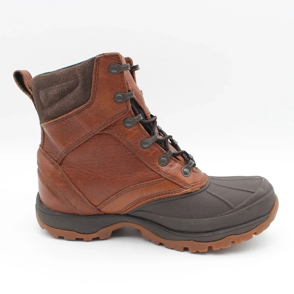 LL Bean Storm Chaser Boots Mens Size 8M Brown Leather Insulated 200g Waterproof